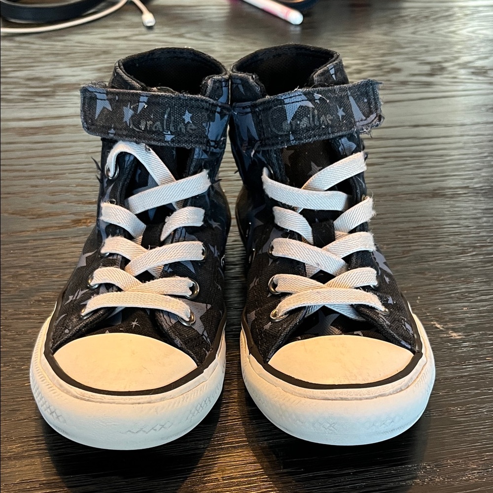 Kids Converse High-Top Star Sneakers - Coraline Edition sz 13